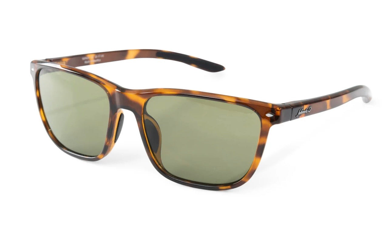 Johnnie-O Newport tortoise sunglasses.