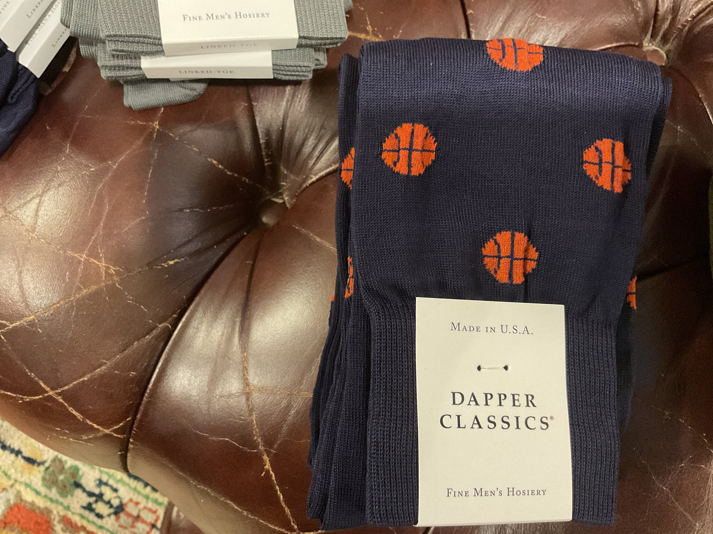 Dapper classics blue basketball socks