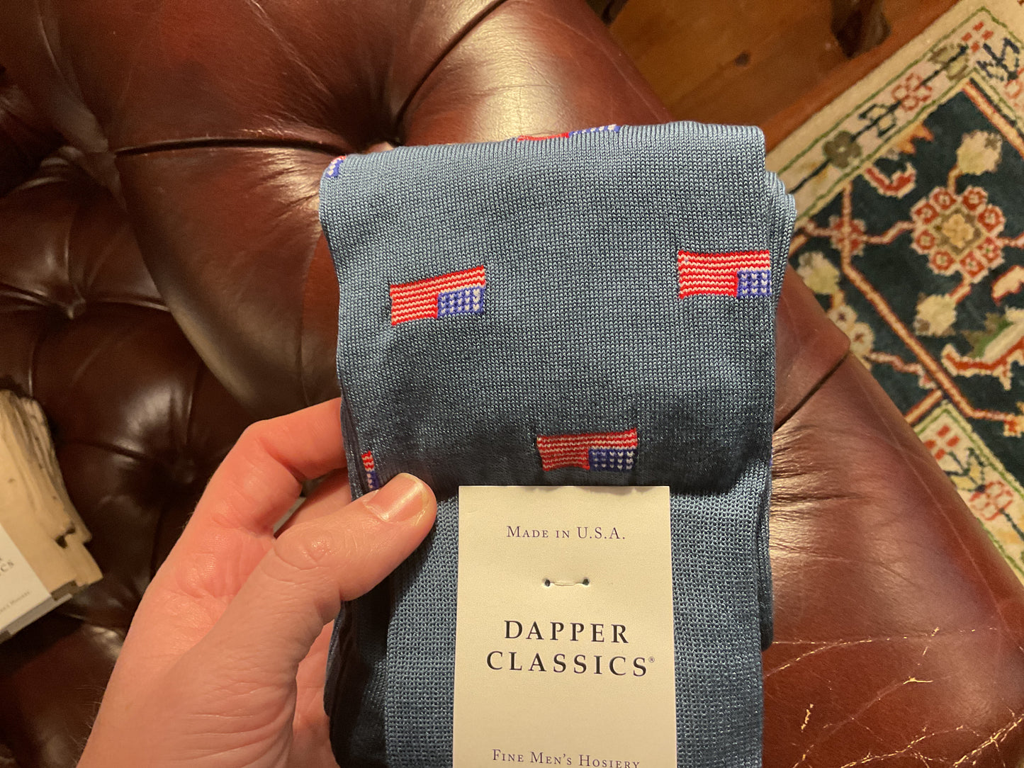 Dapper classics American flag sock