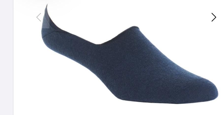 Dapper classics no show high vamp navy sock