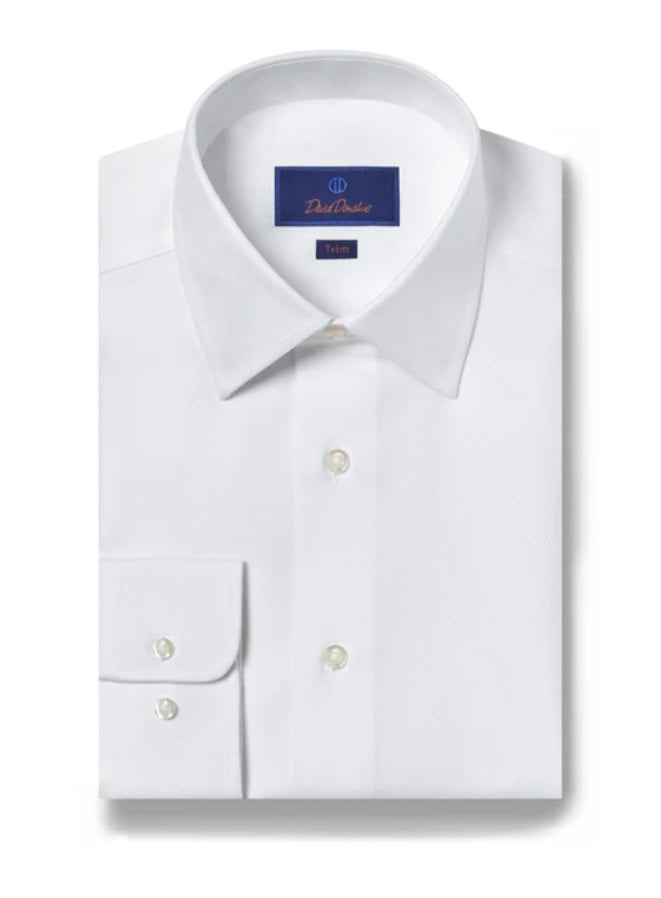 David Donahue Reg fit white dress shirt
