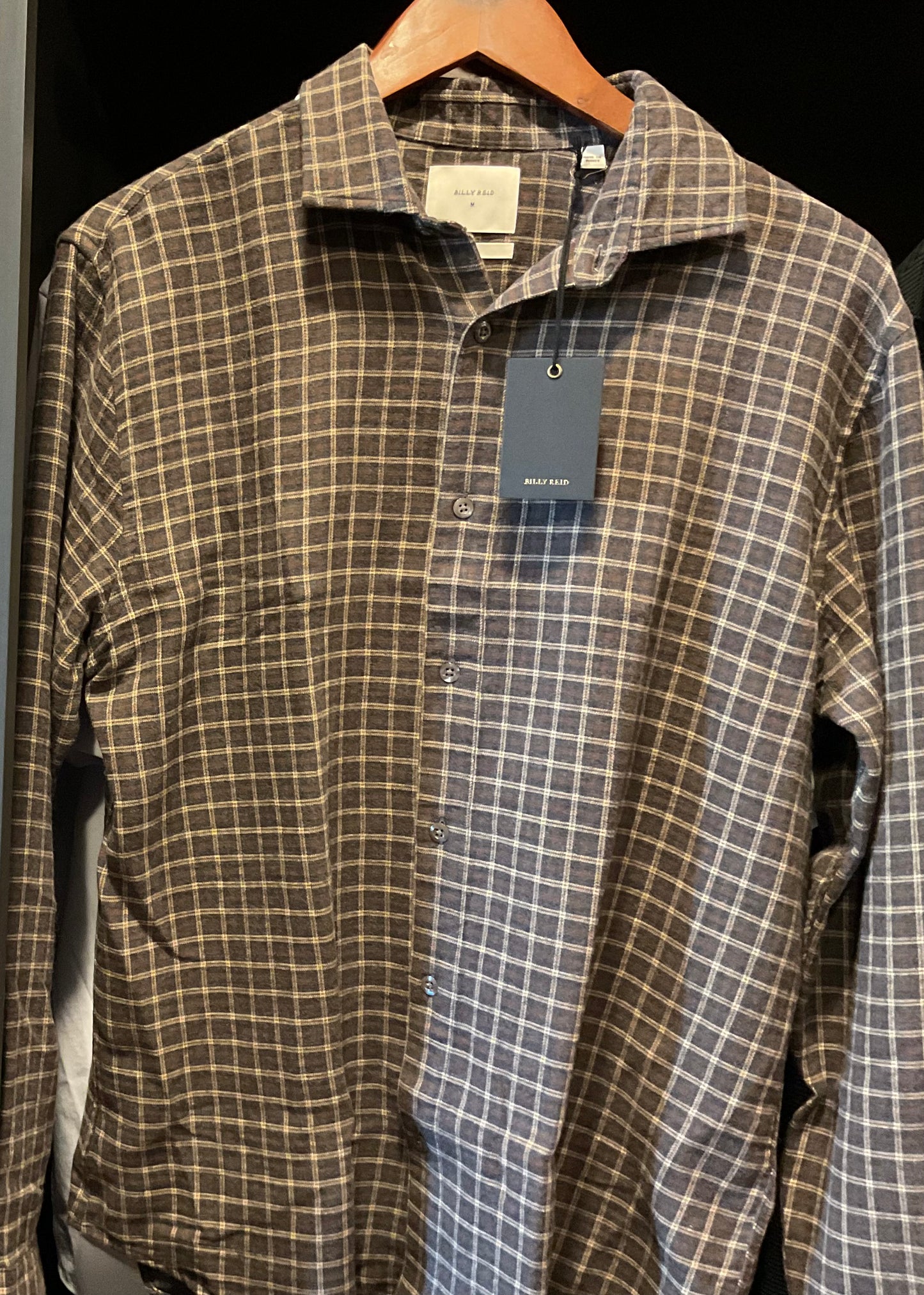 Billy Reid hutcheson double window plaid sport shirt