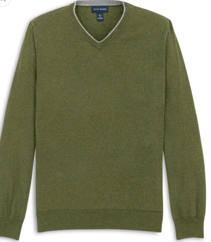 Scott Barber cotton/cashmere V sweater