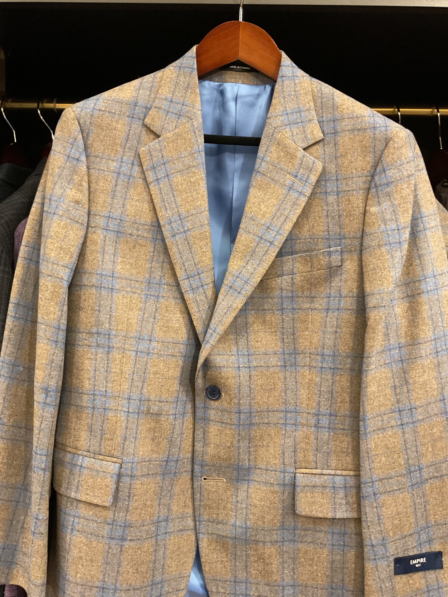 Empire 93% wool 7% cashmere sport coat.