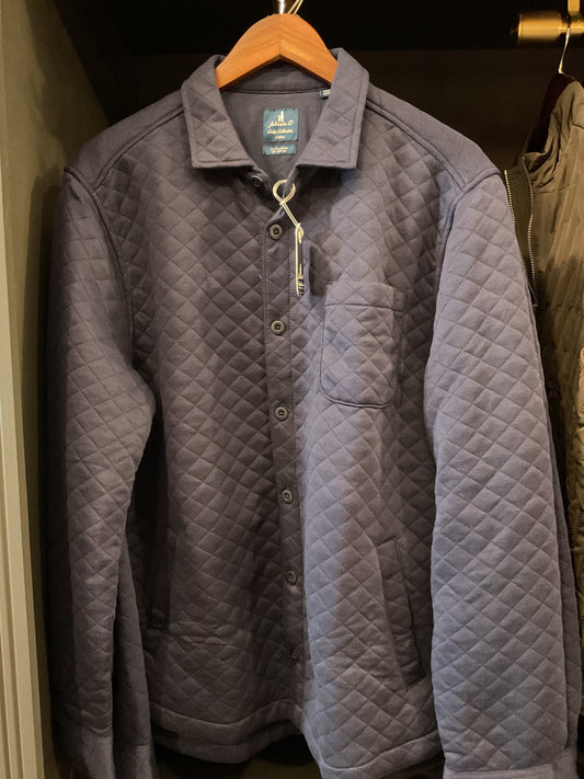 Johnnie-o stowe quilted shacket.