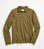 Billy Reid long sleeve herringbone polo