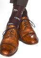 Dapper classics coffee and orange bird dog socks