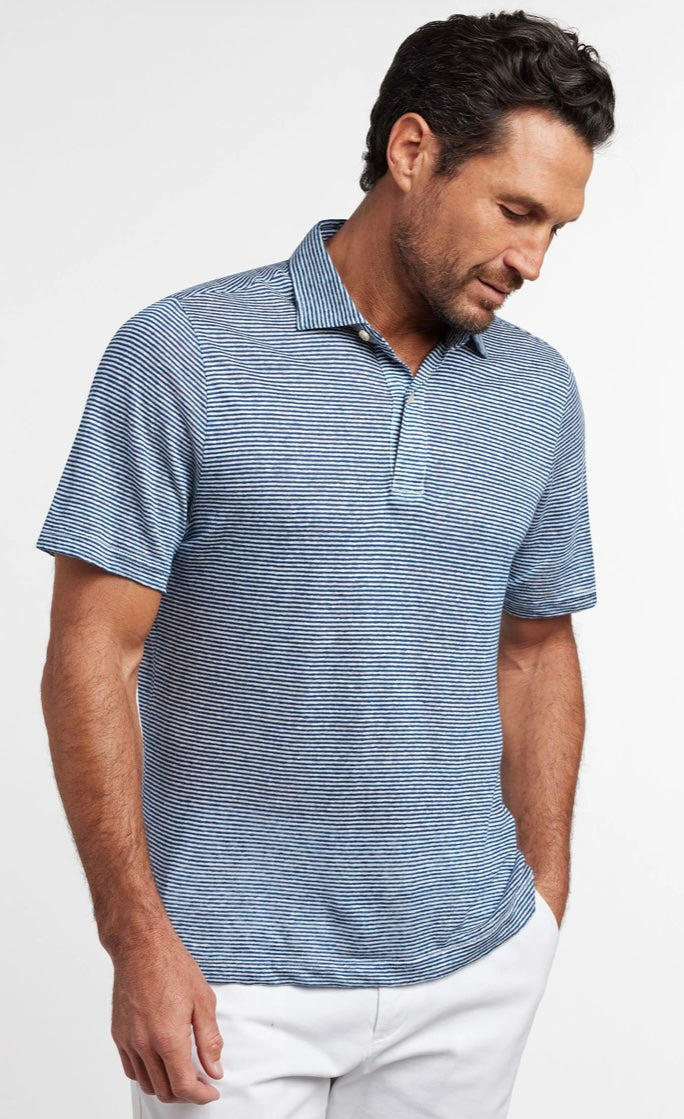 David Donahue weekender linen Polo.