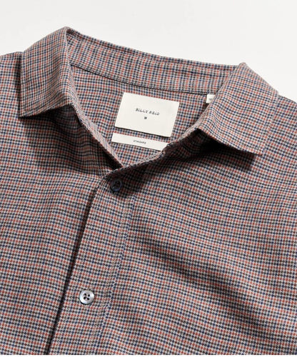 Billy Reid cotton/cashmere houndstooth shirt.