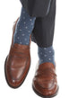 Dapper classics bay with ash dots marino wool socks.