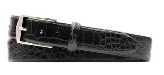 Martin dingman William 2 buckle black alligator grain