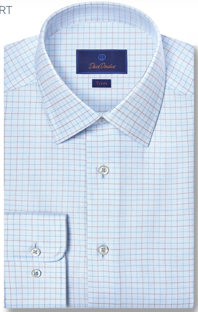DD trim fit sky/dune shirt.