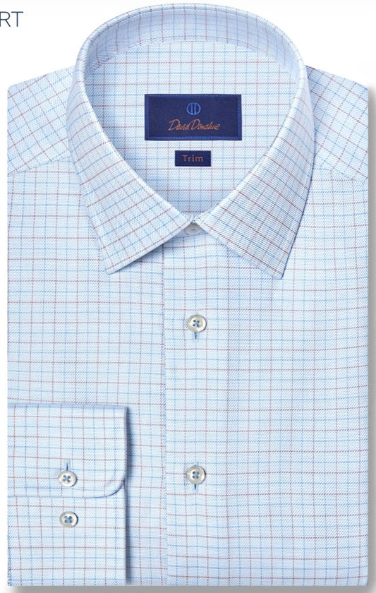 DD trim fit sky/dune shirt.