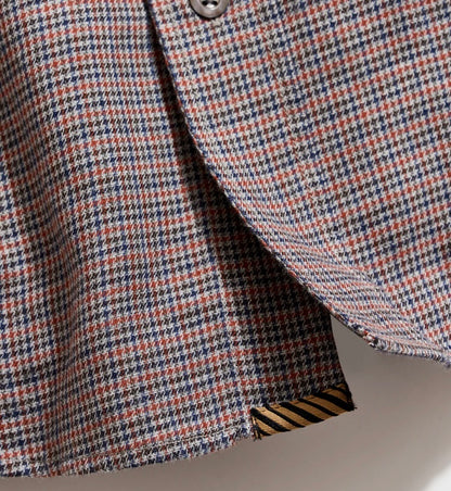 Billy Reid cotton/cashmere houndstooth shirt.