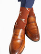 Dapper classics whiskey and tan pheasants sock