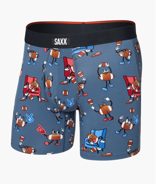Saxx football fan comfort boxer brief.