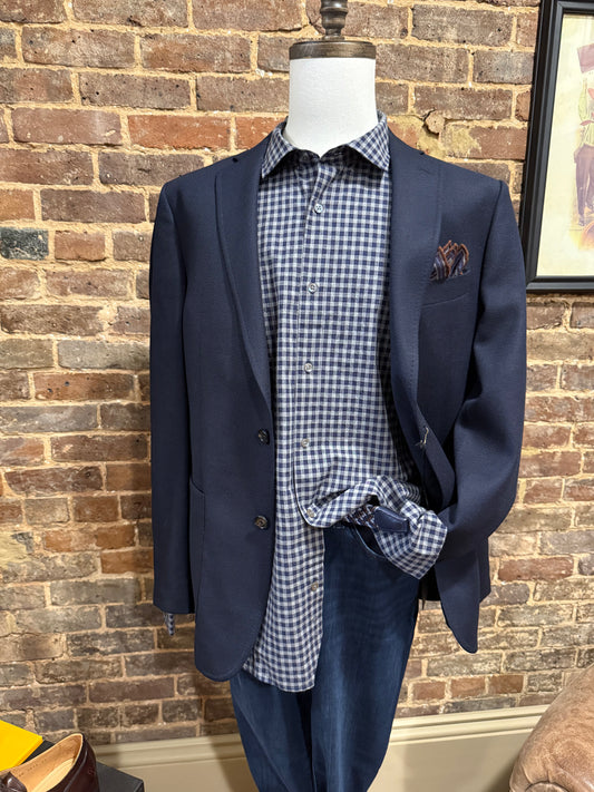 Billy Reid Navy Blazer.