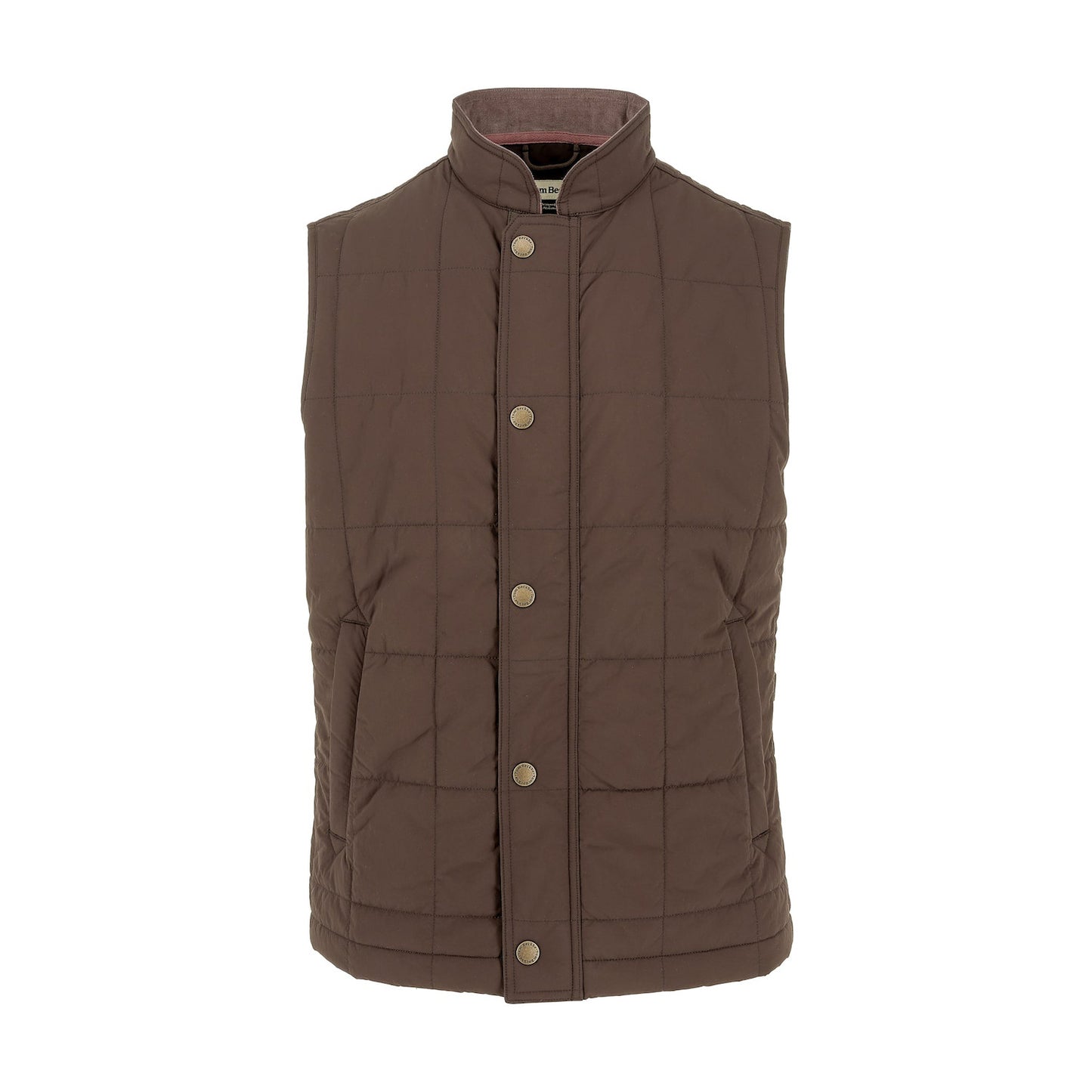 Tom Beckbe burgess quilted vest rye brown