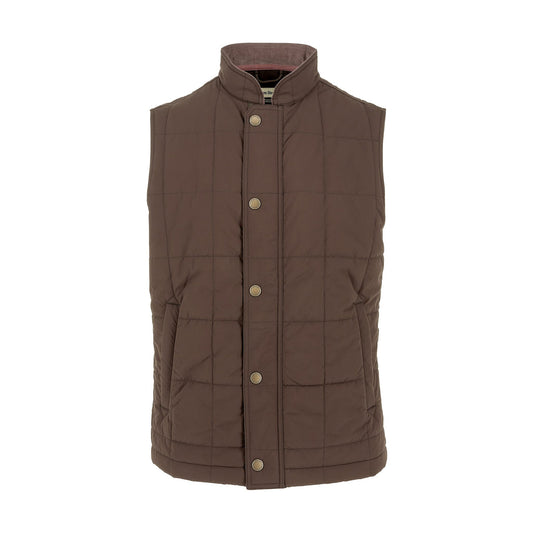 Tom Beckbe burgess quilted vest rye brown